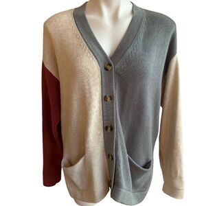 Knot Sisters color block oversizesd cardigan - size XS